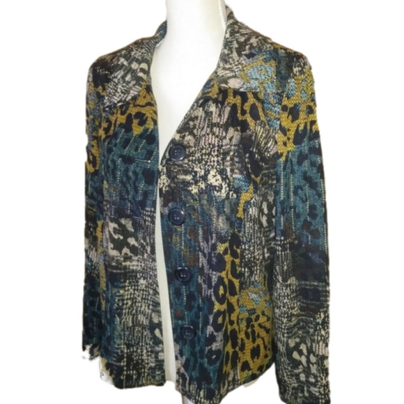 Kim Rogers Petite Multi-Color Animal Print Jacket - Picture 8 of 11